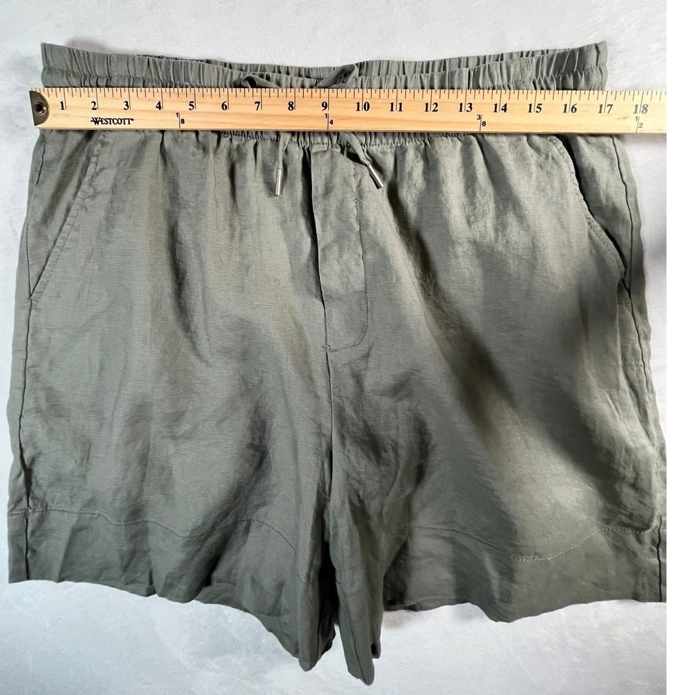 NWT Just Jeans Womens 14 Linen Shorts Moss Green 6" inseam - Picture 7 of 11